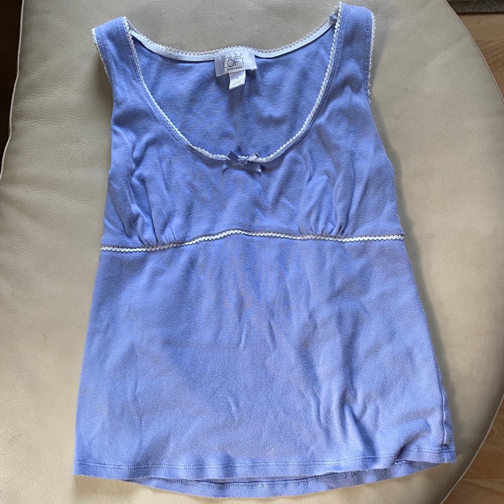 Vintage y2k babydoll blue top cotton
